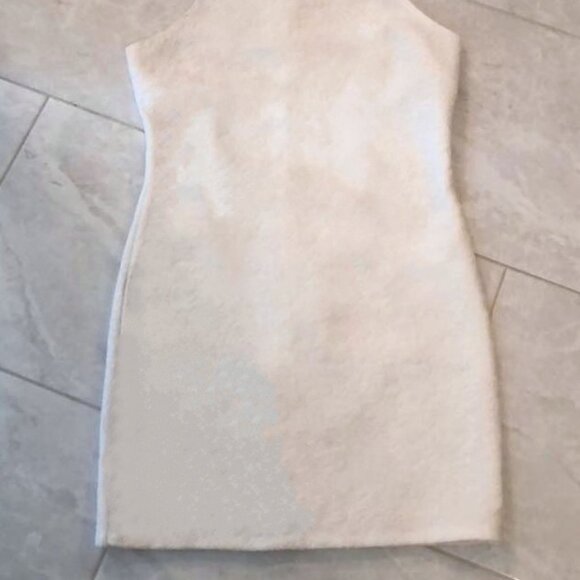 🌸 Forever 21🌸Pretty High Neck White Dress with Floral Lace Pattern - Picture 8 of 8